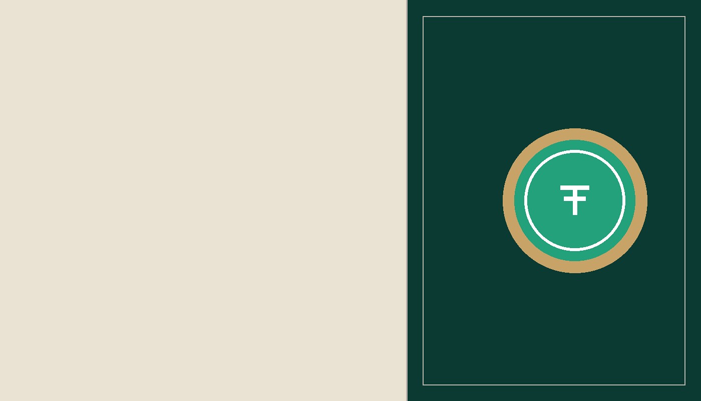 Stacks of coins, pay with USDT